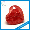 Heart shape red wholesale ice cubic zirconia